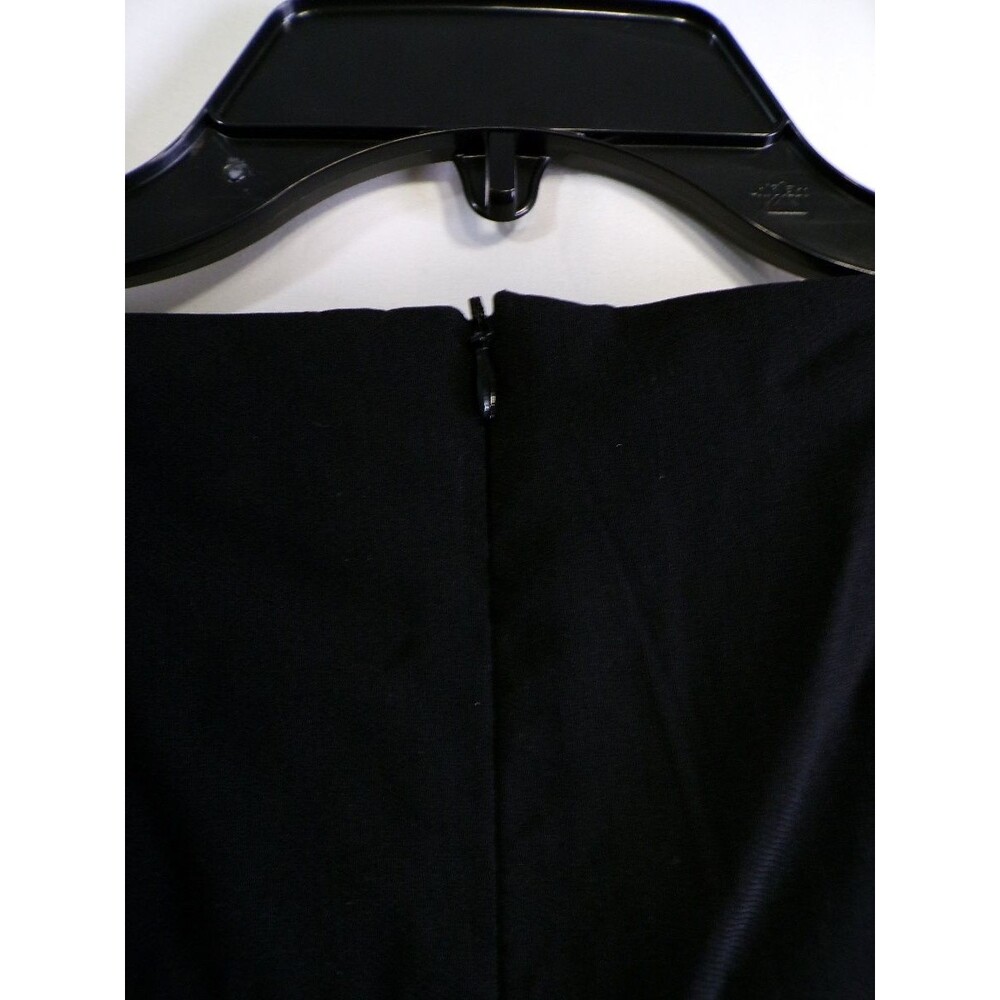 CHICME Women XL Black Maxi Dress Puff Sleeve Appliqué Belted Party - Picture 6 of 6